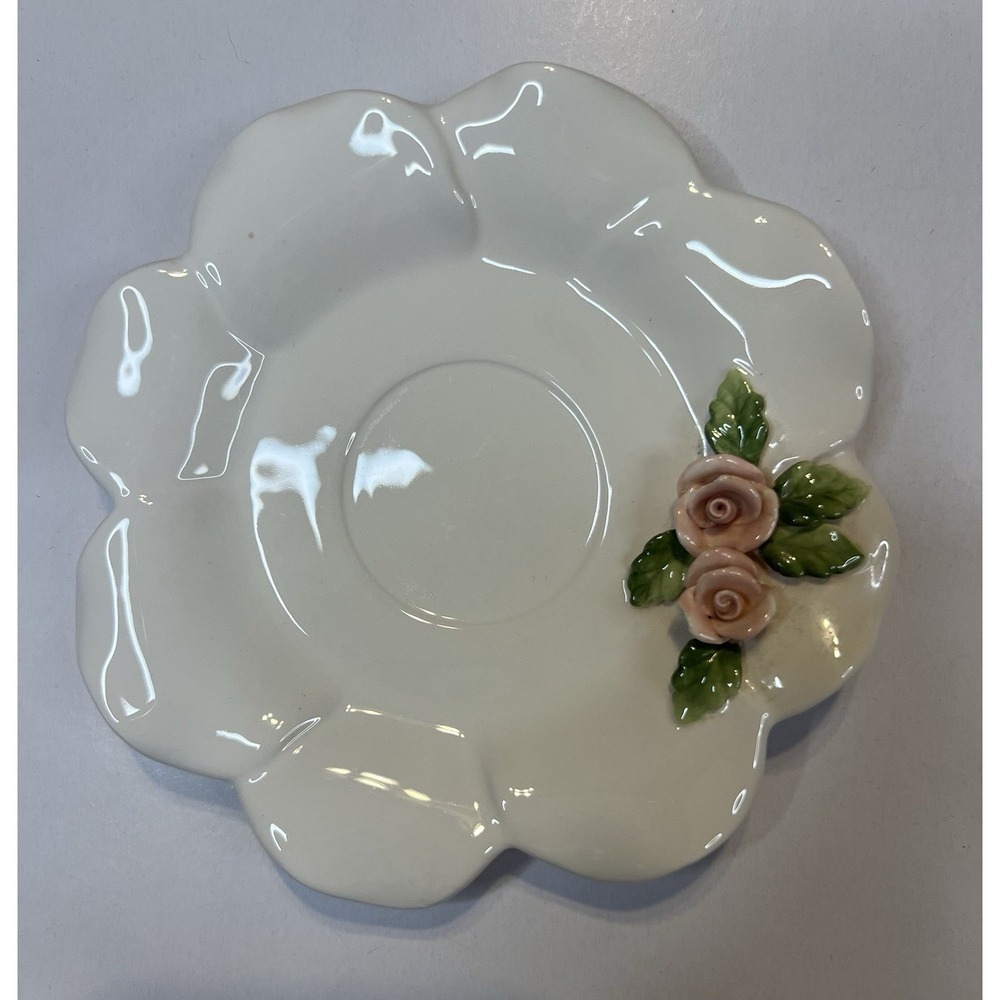 Vintage‎ Home Interiors Victorian Rose Saucer